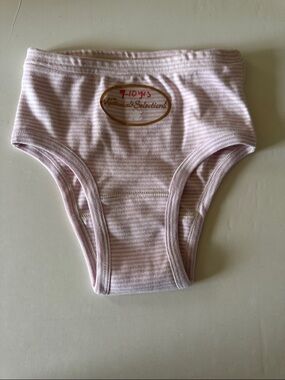 Sense Organic Cotton Lavender & White Stripe Girls Briefs - 9-10 years - NWT